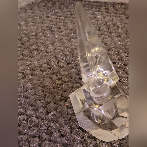 Vintage Crystal Multifaceted Perfume Bottle - Picture 2 of 6